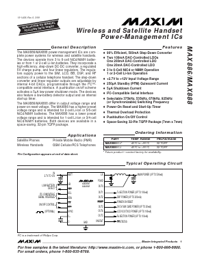 MAX888 Datasheet PDF Maxim Integrated