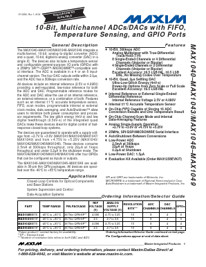 MAX1041BETX Datasheet PDF Maxim Integrated
