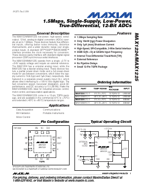 MAX1225 Datasheet PDF Maxim Integrated