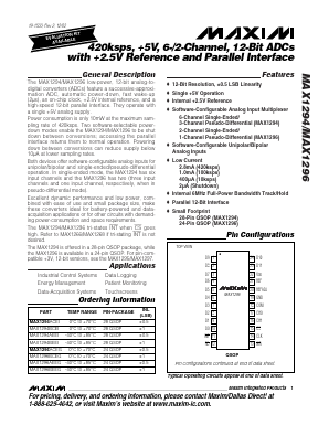 MAX1296 Datasheet PDF Maxim Integrated
