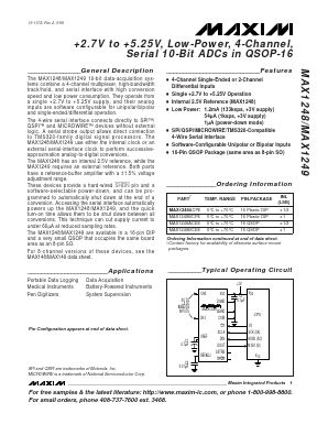 MAX1248 Datasheet PDF Maxim Integrated