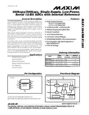 MAX1284 Datasheet PDF Maxim Integrated
