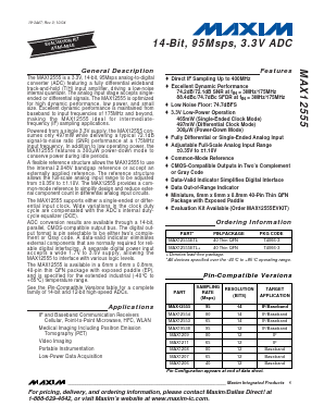MAX12555 Datasheet PDF Maxim Integrated