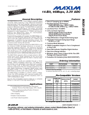 MAX12555 Datasheet PDF Maxim Integrated