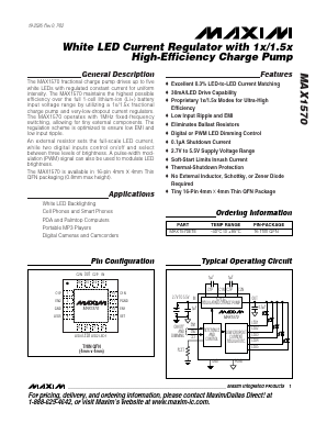 MAX1570 Datasheet PDF Maxim Integrated