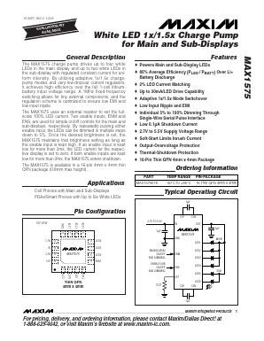 MAX1575ETE Datasheet PDF Maxim Integrated