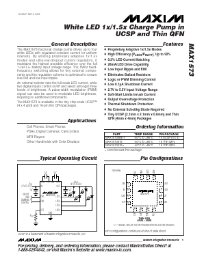 MAX1573EBE-T Datasheet PDF Maxim Integrated