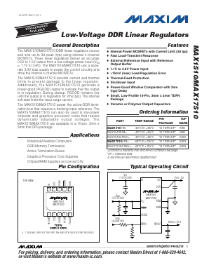 MAX1510ATB/V Datasheet PDF Maxim Integrated