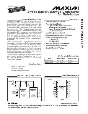 MAX1613 Datasheet PDF Maxim Integrated