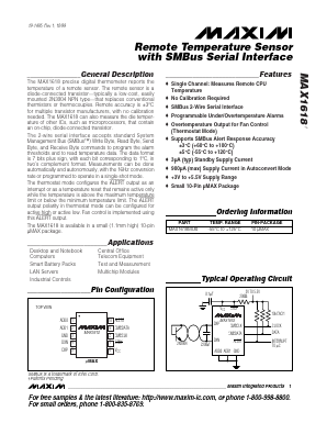 MAX1618 Datasheet PDF Maxim Integrated