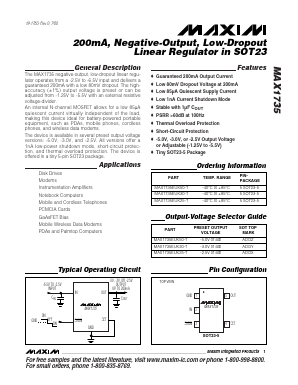 MAX1735 Datasheet PDF Maxim Integrated