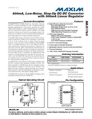 MAX1765 Datasheet PDF Maxim Integrated