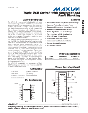 MAX1940 Datasheet PDF Maxim Integrated