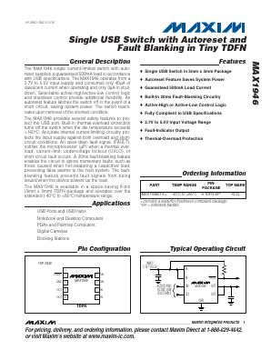 MAX1946ETA Datasheet PDF Maxim Integrated