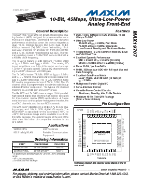 MAX19707ETM Datasheet PDF Maxim Integrated