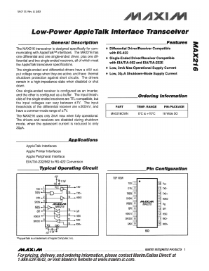 MAX216 Datasheet PDF Maxim Integrated