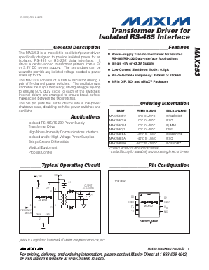 MAX253C/D Datasheet PDF Maxim Integrated