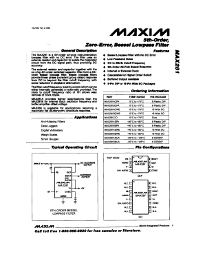 MAX281C/D Datasheet PDF Maxim Integrated