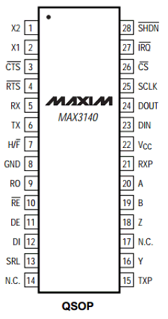 MAX3140EEI Datasheet PDF Maxim Integrated