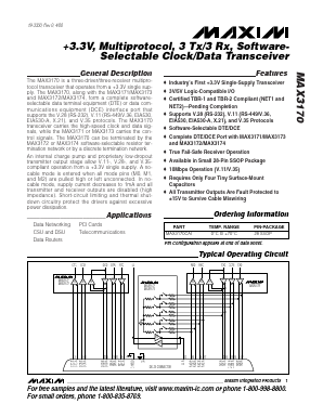 MAX3170CAI Datasheet PDF Maxim Integrated