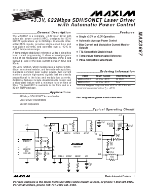 MAX3667ECJ Datasheet PDF Maxim Integrated