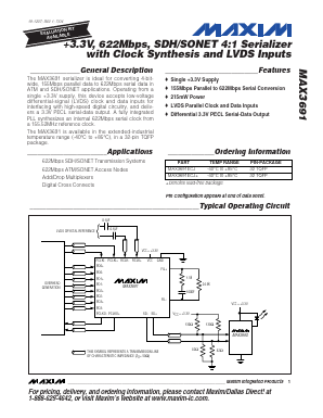 MAX3691ECJ Datasheet PDF Maxim Integrated