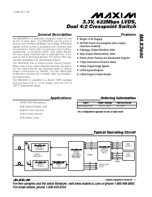 MAX3640 Datasheet PDF Maxim Integrated