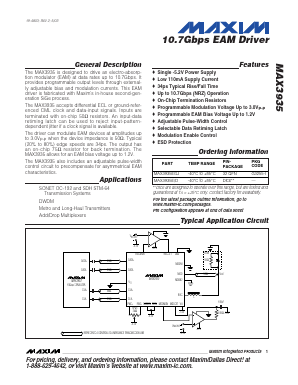 MAX3935E Datasheet PDF Maxim Integrated