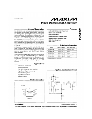 MAX404C/D Datasheet PDF Maxim Integrated