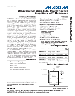 MAX4072AUA Datasheet PDF Maxim Integrated