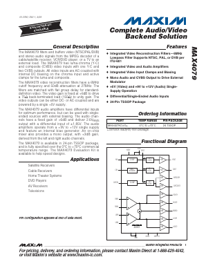 MAX4079 Datasheet PDF Maxim Integrated