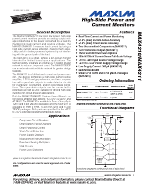 MAX4211F Datasheet PDF Maxim Integrated