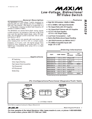 MAX4529EUA Datasheet PDF Maxim Integrated