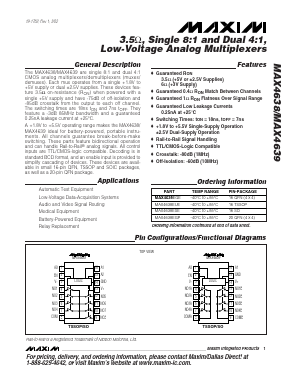 MAX4638EUE Datasheet PDF Maxim Integrated