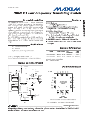 MAX4929EEEP+ Datasheet PDF Maxim Integrated