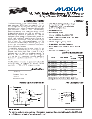 MAX5035AASA/V+ Datasheet PDF Maxim Integrated