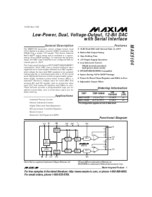 MAX5104EEE Datasheet PDF Maxim Integrated