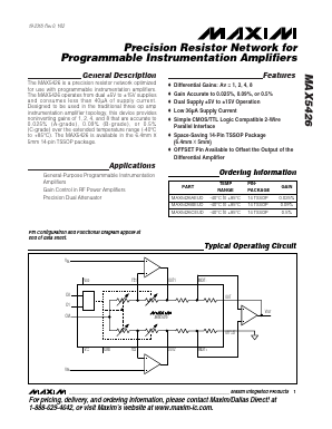 MAX5426AEUD Datasheet PDF Maxim Integrated