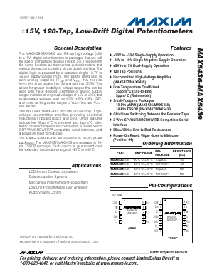 MAX5437 Datasheet PDF Maxim Integrated
