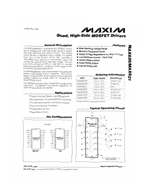 MAX620EWN Datasheet PDF Maxim Integrated