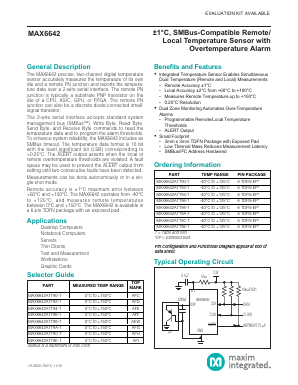 MAX6642ATT9A-T Datasheet PDF Maxim Integrated