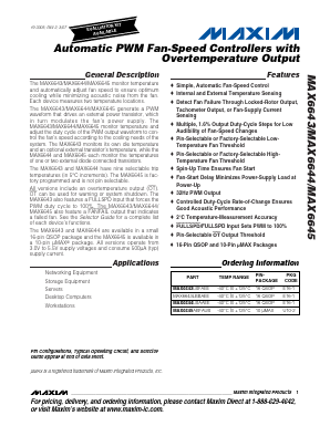 MAX6645ABFAUB Datasheet PDF Maxim Integrated