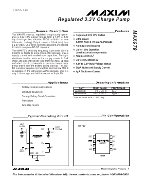 MAX679EUA Datasheet PDF Maxim Integrated
