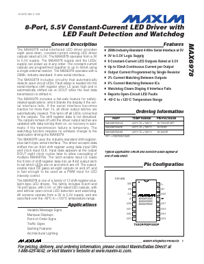 MAX6978 Datasheet PDF Maxim Integrated