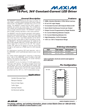 MAX6971AUG Datasheet PDF Maxim Integrated