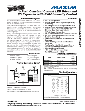 MAX6946ATE+ Datasheet PDF Maxim Integrated
