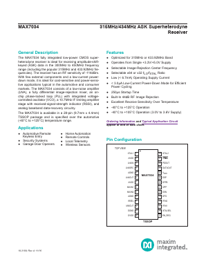MAX7034AUI/V-T Datasheet PDF Maxim Integrated