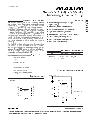 MAX868 Datasheet PDF Maxim Integrated