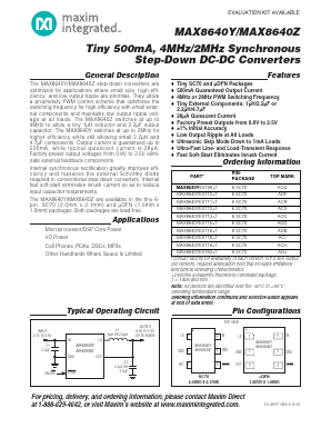 MAX8640Y Datasheet PDF Maxim Integrated