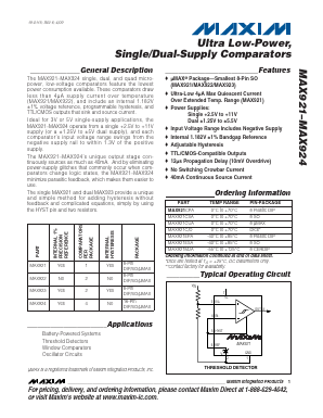 MAX923CSA Datasheet PDF Maxim Integrated